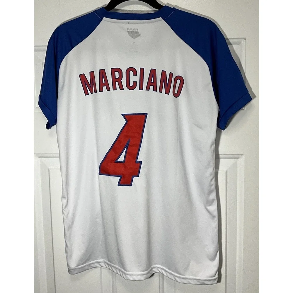Yadier Molina Puerto Rico FBPR Baseball Shirt V-Neck El Marciano #4 Men's Medium